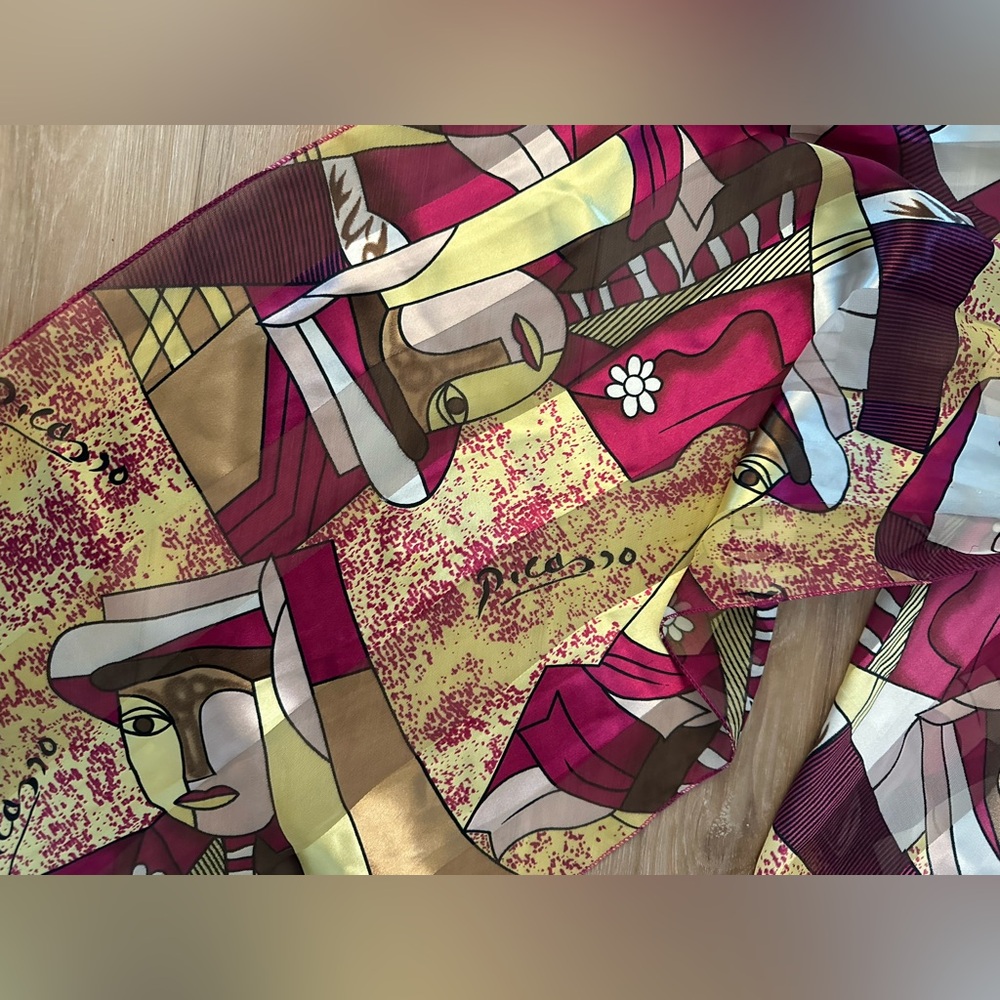Picasso Vtg.90s Rectangular Scarf - image 3